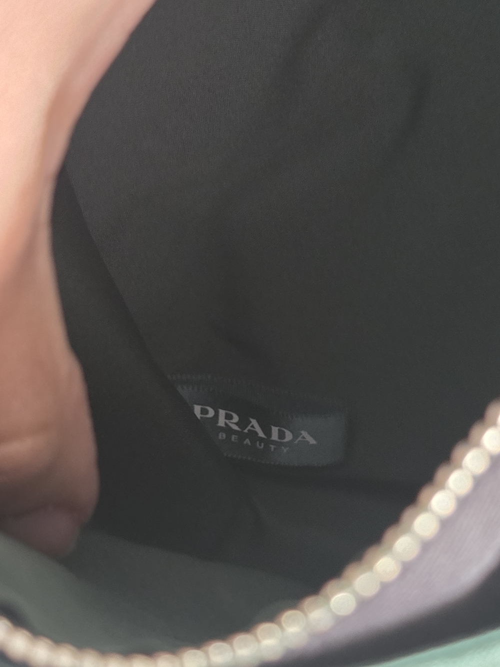 Prada Beauty Forest Green Cosmetic Pouch with Dust Bag - Picture 6 of 8